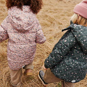 Пальто дутое Wheat "Yrsa Rose Powder Flowers", розовая акварель